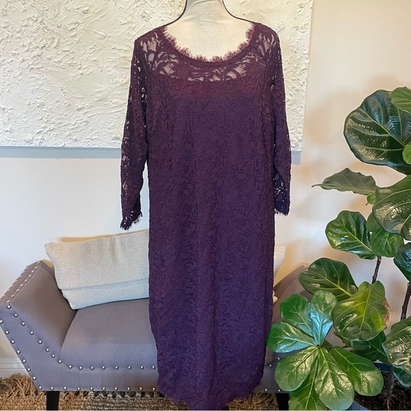 Torrid Purple Lace Off Shoulder Dress Sz 3 3X Special Occasion NEW Dresses